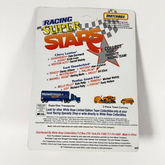 Matchbox 1:64 Super Stars Racing Cars #42 Kyle Petty #12 Hut Stricklin Nascar - Picture 5 of 9